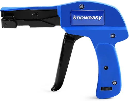 Vista 9 de Knoweasy Pistola para Bridas de Cable y Brida de Cable - Herramienta de Sujeción y Corte al Ras con Mango de Acero, Herramienta para Bridas de Cable