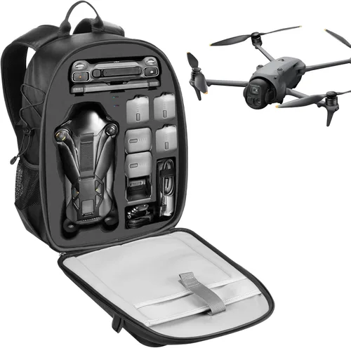 Vista 11 de Smatree Mochila profesional para DJI Air 3, funda rígida impermeable para DJI Air 3 Fly More Combo/RC 2 y accesorios