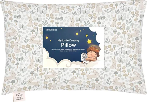 Vista 17 de Almohada para niños pequeños con funda - 13 x 18 pulgadas My Little Dreamy Almohada para niños pequeños de KeaBabies para viajar y dormir, funda