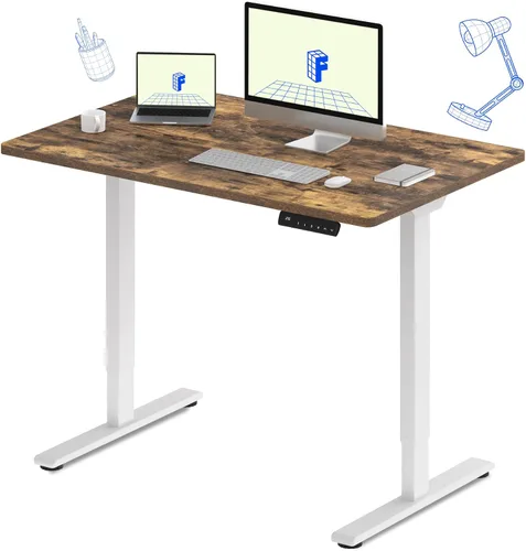 Vista 48 de FLEXISPOT Escritorio eléctrico de pie E3 con motor doble, 48 x 24