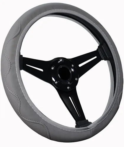 Vista 10 de Funda elástica para volante de coche universal de 15 pulgadas, fundas de volante de microfibra suave de cuero transpirable, antideslizante y Azul
