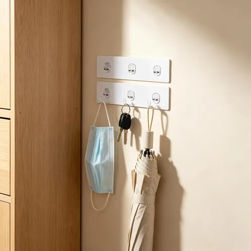 Vista 6 de Shower Caddy Adhesive Replacement 4 Pack Strong Adhesive Shower