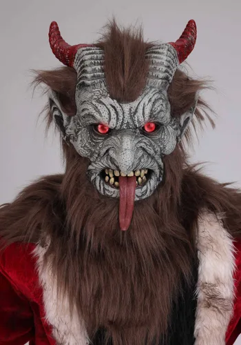 Vista 5 de Decoración Animatrónica Krampus de 6.5 Pies Multicolor