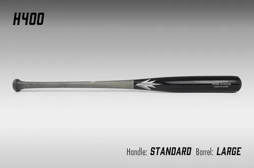 Vista 2 de Spark H400 Wooden Baseball Bat Maple Wood Gamebat Practice Training Bat [Made in Japan]