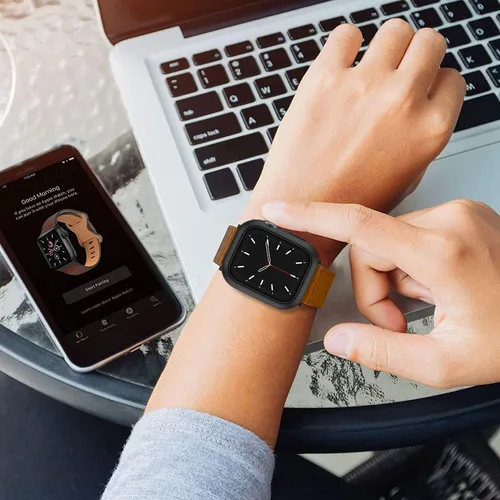 Vista 7 de Compatible con Apple Watch de 1.654 pulgadas Series 10 (2024), protector de parachoques superfino, cubierta dura de policarbonato, ligero, delgado