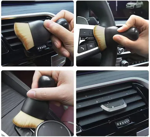 Vista 4 de Cepillo para detallar el interior del automóvil, cepillo de eliminación de pelo suave para interior de automóvil, cepillo de limpieza de coche
