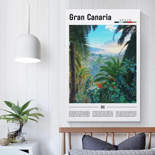Vista 5 de Gran Canaria Travel Print,Gran Canaria Poster Print,Gran Canaria Travel Gift,SPAIN Print Poster for Room Aesthetics Canvas Wall Art Poster And Print