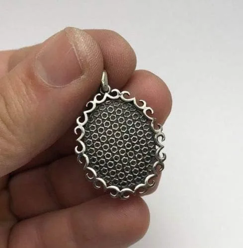 Vista 6 de Joyería turca ovalada Kayi Iyi Ertugrul Motif 925K plata esterlina colgante unisex coche colgante, Plata esterlina