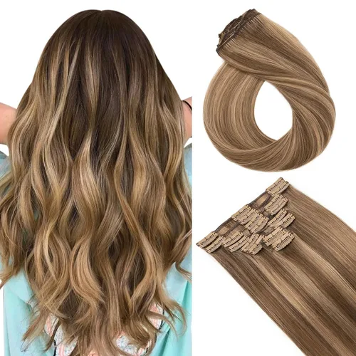 Vista 49 de Hairro Extensiones de cabello humano 100% con clip, extensiones de cabello real lacio, extensiones de trama a máquina para añadir longitud
