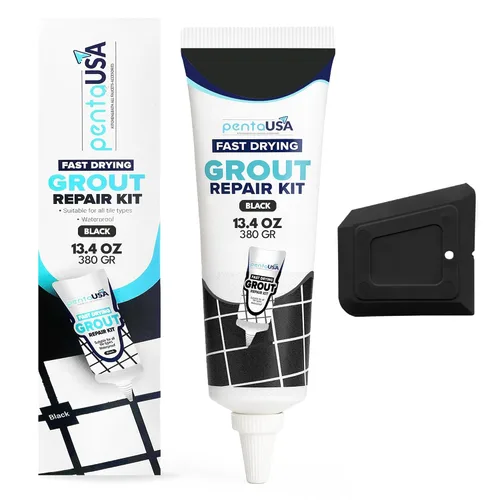 Vista 11 de PentaUSA Lechada para Azulejos - Reparaciones de Relleno de Lechada Grande, Kit de Reparación de Lechada de Secado Rápido, Fórmula Inodora - Incluye