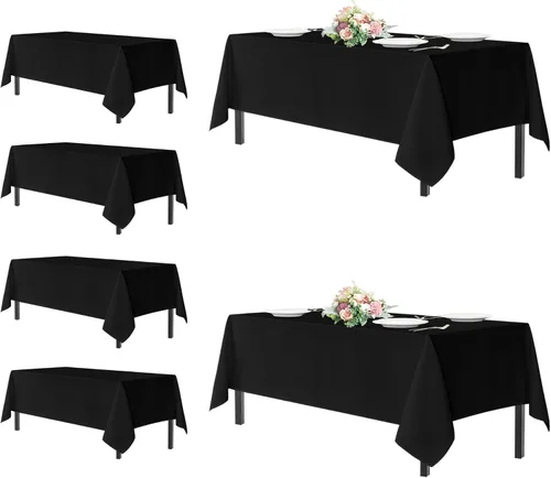 Vista 49 de Sancua Mantel cuadrado resistente a manchas y arrugas, lavable, de poliéster, decorativo de tela para mesa de comedor, fiestas de bufé y campamento