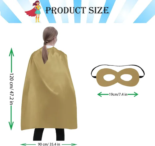 Vista 3 de MAKLULU Adult Superhero Capes and Masks - Superhero Party Capes Men & Women Party Dress Up-4 Packs