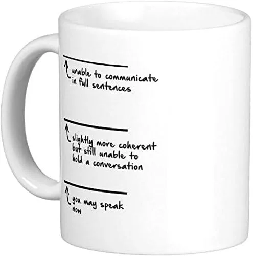 Vista 3 de Taza de café de cerámica de 11 oz Unable To Communicate de Quick Mugs 2 U