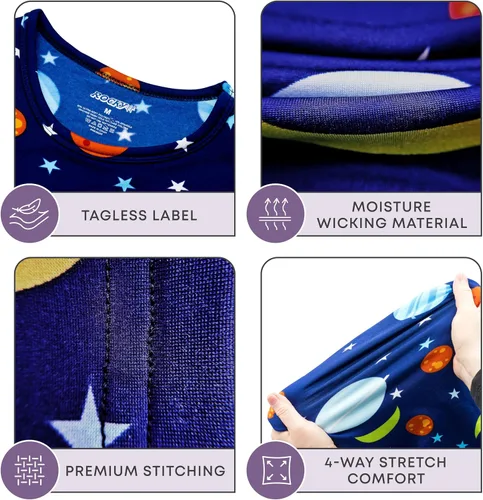 Vista 22 de Rocky Ropa interior térmica para niños, ropa interior larga para niños, capa base para clima frío/esquí