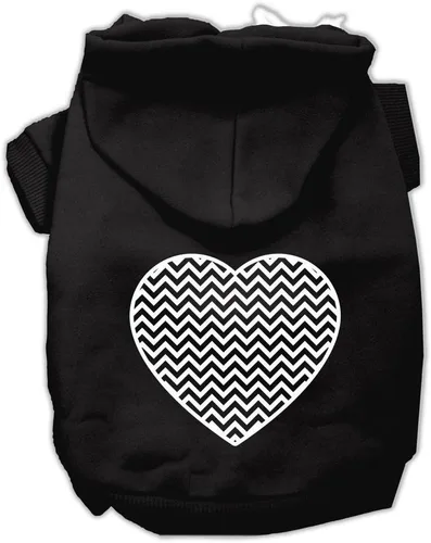 Vista 11 de Pet Dog & Cat - Sudadera con capucha serigrafiada, "Chevron Heart", color azul bebé, LG (10-14 libras)