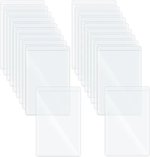 Vista 8 de Paquete de 30 fundas transparentes para tarjetero, impermeables, con apertura lateral, fundas protectoras de PVC suave para tarjetas de crédito