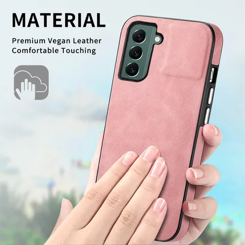 Vista 4 de Asuwish Funda de teléfono para Samsung Galaxy S22 Plus S22+ 5G con protector de pantalla de vidrio templado y funda delgada de cuero suave