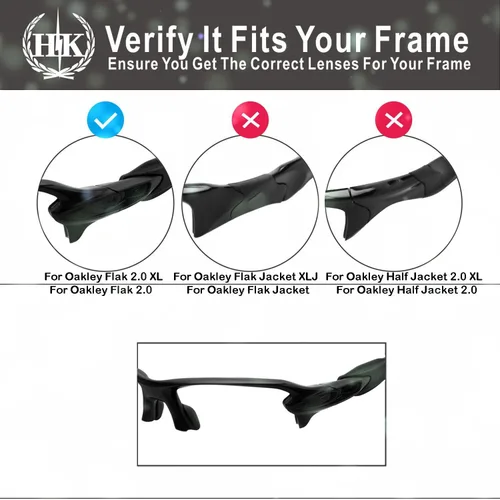 Vista 6 de Lentes de repuesto para hombre Oakley Flak 2.0 XL Gafas de sol transparentes polarizadas 24K dorado