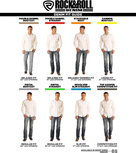 Vista 6 de Rock & Roll Denim Jeans rectos de corte recto de ajuste relajado #M0S8553