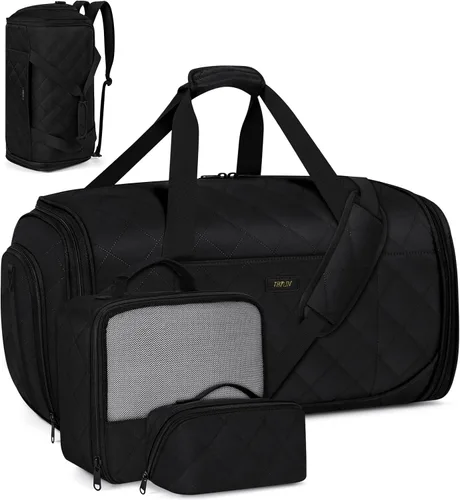 Vista 20 de Bolsa de ropa convertible para viajes, mochila 4 en 1 para mujeres y A-Negro