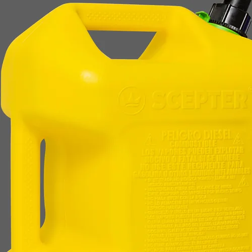 Vista 7 de Scepter FSCD552 - Recipiente de combustible con boquilla SmartControl a prueba de derrames, bidón amarillo para diésel, 5 galones (4 unidades)