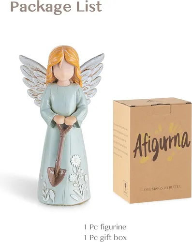 Vista 9 de Regalos de jardinería para mujeres: regalos para mujer jardinera - Figura de ángel de jardín regalos para amantes de las plantas - Regalos