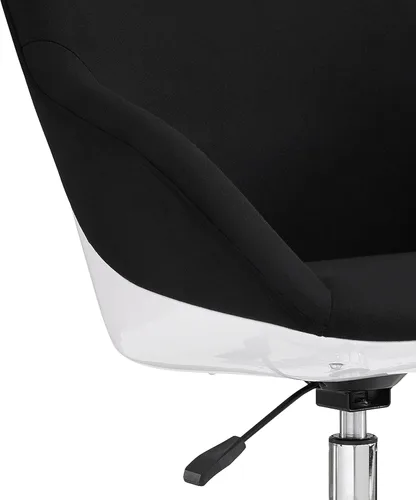 Vista 8 de Techni Mobili Silla de trabajo tapizada con soporte lumbar, silla de oficina de altura ajustable con control de inclinación y giro de 360 grados
