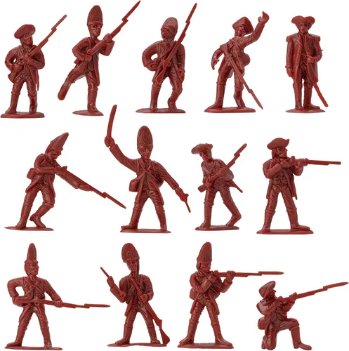 Vista 4 de BMC Revolutionary War Plastic Army Men - 44 figuras de soldado de batalla de Brandywine