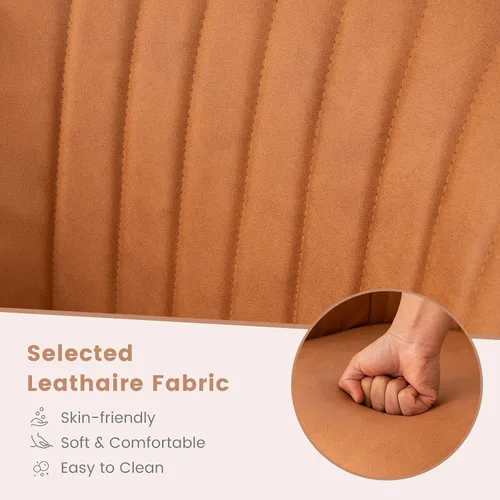 Vista 6 de POWERSTONE Silla moderna de escritorio para oficina en casa, silla de computadora de mediados de siglo, silla giratoria ajustable para dormitorio
