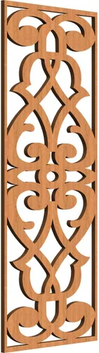Vista 138 de 9 3/8"W x 24 3/8"H x 1/4"T Bellaire Decorativos Paneles de pared de madera calado, abedul