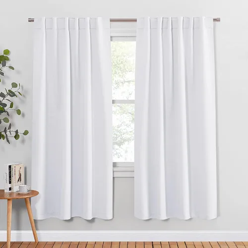 Vista 88 de PONY DANCE Cortinas cortas con aislamiento térmico para ventana pequeña, para guardería, baño, cocina, lavandería, caravana, sótano, 29 pulgadas
