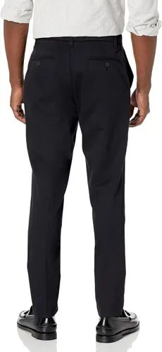 Vista 2 de Tienda Essentials Pantalón chino elástico ajustado resistente a las arrugas, sin pinzas, para hombre