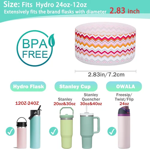 Vista 2 de WK IEASON Funda protectora de silicón base para botella de Hydro Flask de boca ancha/boca estándar, protector de fondo de silicón antideslizante