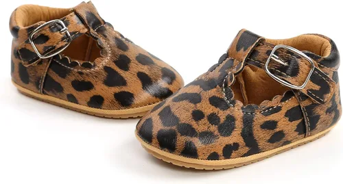 Vista 5 de SOFMUO Zapatos deportivos de piel sintética para bebés, niños y niñas, con suela de goma suave, mocasines Oxford para recién nacidos