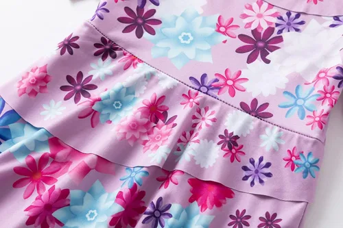 Vista 3 de Disfraz de princesa para niñas pequeñas, disfraz de Elsa (7 años, morado), Púrpura