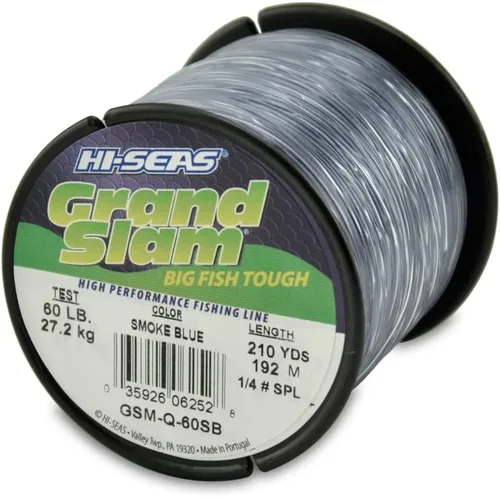 Vista 32 de HI-SEAS Línea de pesca de monofilamento Grand Slam - Fuerte y resistente a la abrasión en transparente, rosa, verde, azul humo, amarillo Amarillo