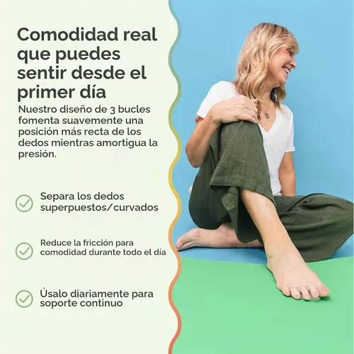 Vista 6 de ZenToes - Corrector, espaciadores de dedos de gel de triple bucle, paquete de 4