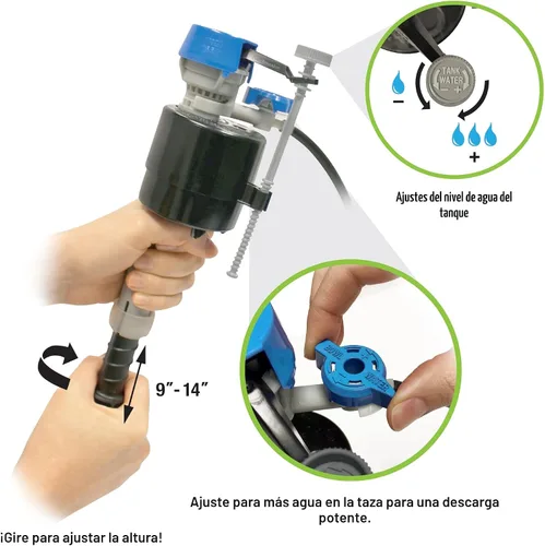 Vista 6 de Fluidmaster K-400H-021-P8 PerforMAX Kit de reparación de inodoro de todo 2 pulgadas, multicolor
