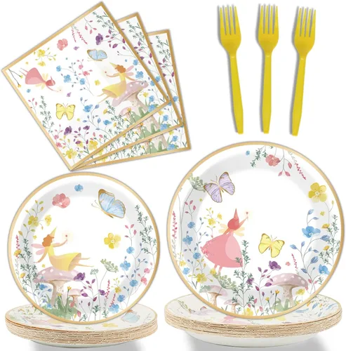 Vista 29 de 96 Piezas Platos y Servilletas de Fiesta de Cumpleaños Sweet 16 Color Oro Rosa Suministros para Fiestas Juego de Vajilla para Fiesta de Dieciséis