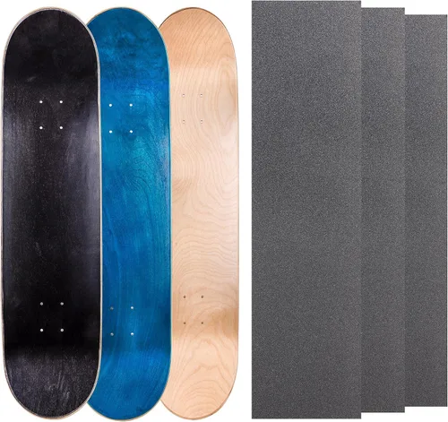 Vista 28 de Cal 7 Tablas de patineta de arce en blanco con cinta de agarre (paquete de 3, combinaciones)