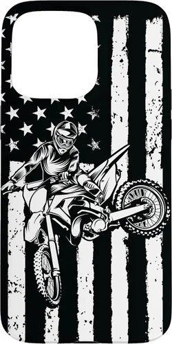 Vista 31 de Funda de motocross con bandera de Estados Unidos para iPhone 17