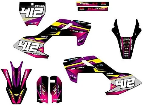 Vista 15 de Kit de base gráfica Mini TC 50 Surge Black Senge 2018-2023 compatible con Husqvarna