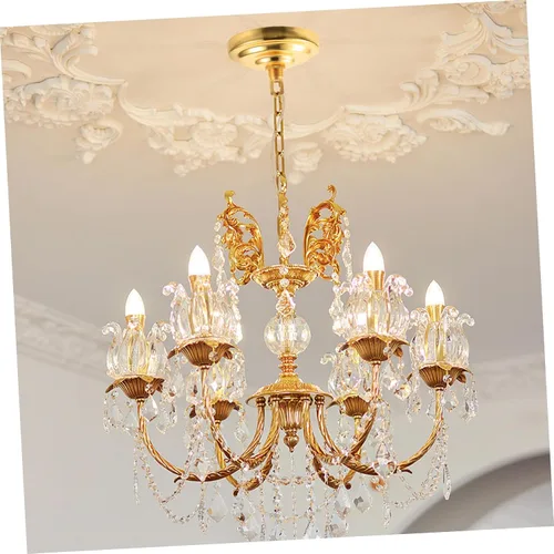 Vista 7 de Uonlytech Candelabro de techo para techo, placa de luz de techo resistente, sin deformación, adecuada para decoración de casa de campo a moderna