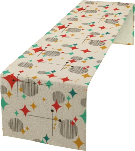 Vista 20 de Camino de mesa con estampado de piel de vaca, lino y algodón, rústico, estilo occidental, color negro, marrón, piel de vaca, para decoración