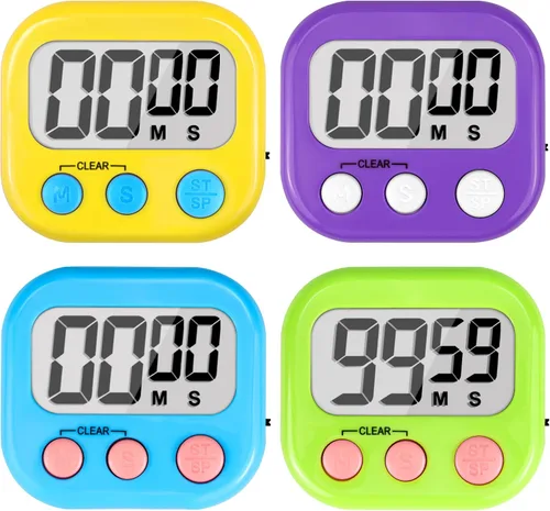 Vista 7 de Temporizador digital para niños, suministros para profesores, temporizador de aula para estudio, gestión de aprendizaje, cocina, ejercicio, paquete