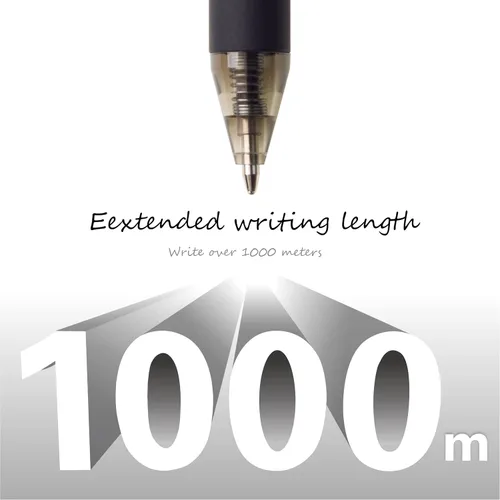 Vista 5 de CRYLLIS Bolígrafos a granel, paquete de 100 bolígrafos negros a granel, bolígrafos de tinta negra para escritura suave, sin manchas, suministros