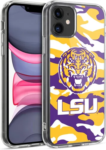 Vista 198 de Head Case Designs Funda de gel suave con licencia oficial de la Universidad Estatal de Louisiana LSU Camou compatible con Apple iPhone 7 Plus/iPhone