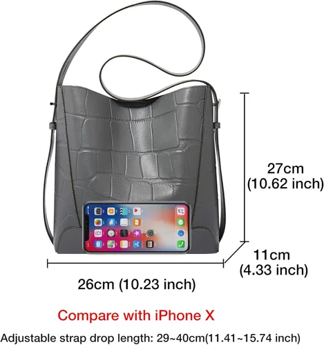 Vista 4 de FOXLOVER Hobo - Bolsos de hombro para mujer, bolsos de cuero de diseñador para mujer, bolso de mano