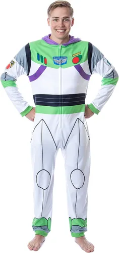 Vista 5 de Disney Toy Story Buzz Lightyear Space Ranger - Disfraz de pijama para hombre, Blanco