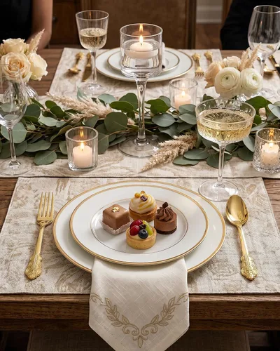 Vista 5 de BUCLA 200 Piezas Cubiertos de Plástico Dorado – Tenedores y Cucharas de Plástico Dorado Estilo Barroco – 100 Tenedores y 100 Cucharas para Bodas Oro